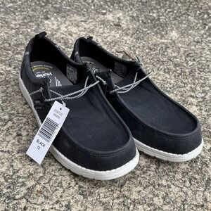 Hurley Men's Sz 12 Laguna Black Slide On Memory Foam Comfort Loafer Shoes